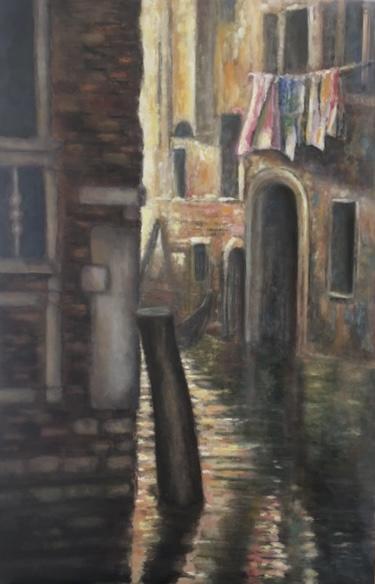 Venezia, olieverf op paneel, 50x75 cm
