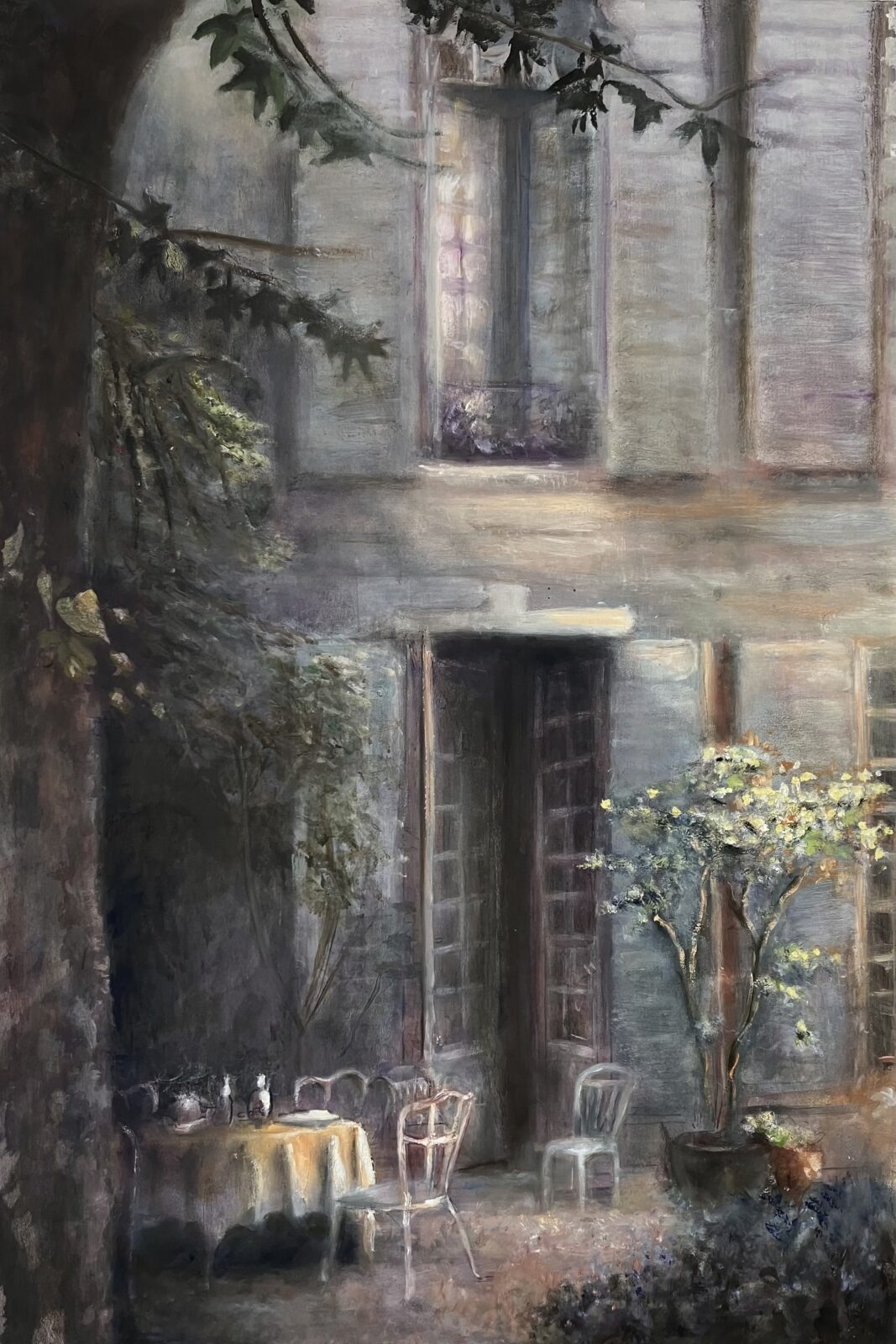 En vacances en Provence, oil on panel, 60x40 cm