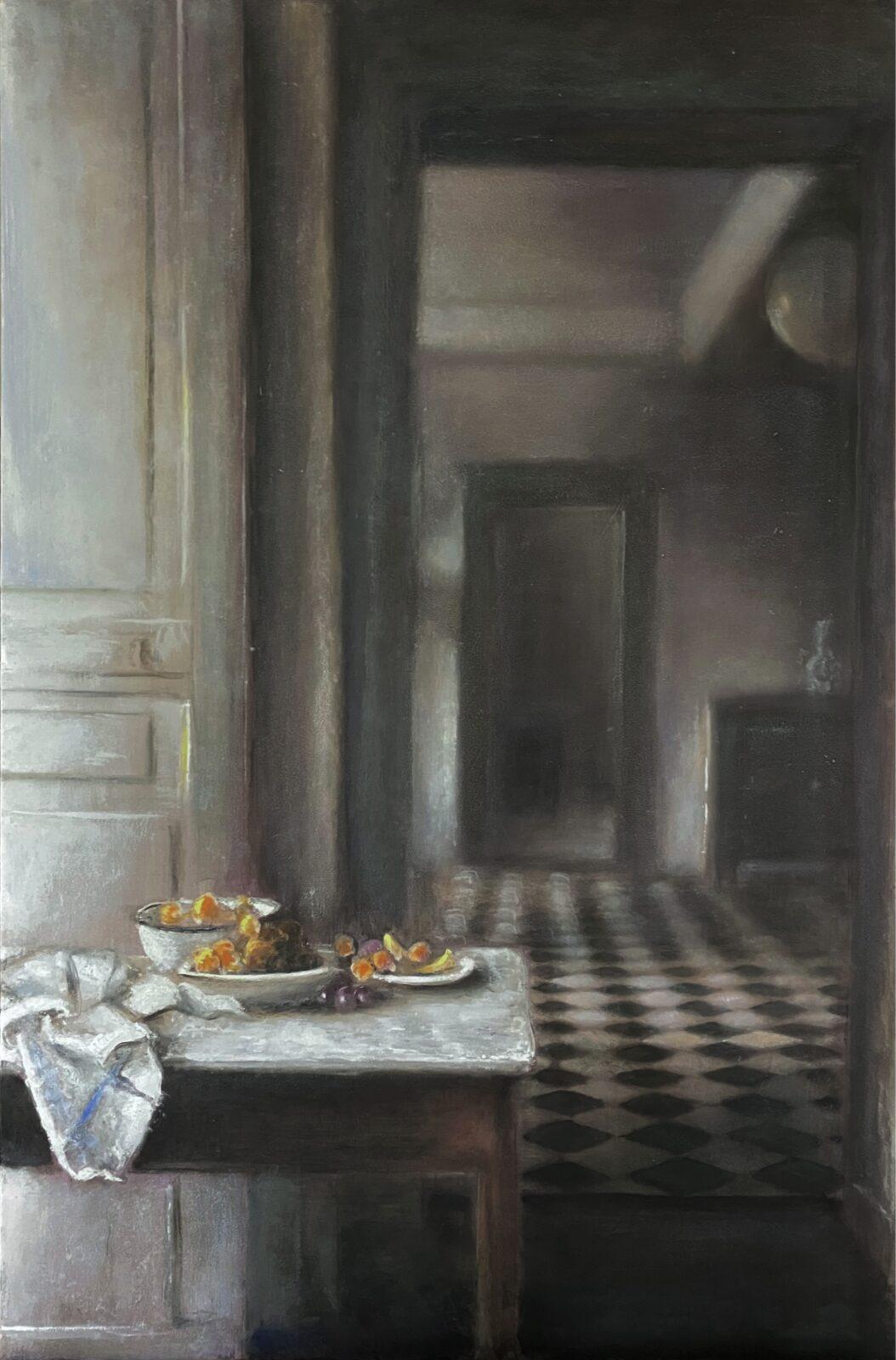 Ma maison perdue, oil on panel, 75x50 cm